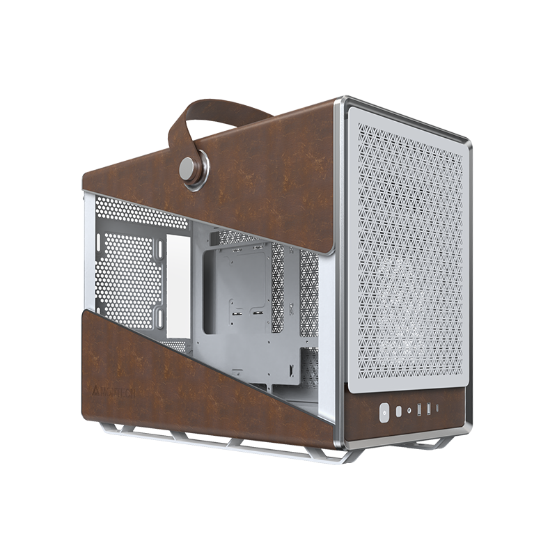 Montech HERITAGE-W Heritage White Steel/ Leather/ Tempered Glass Micro ATX Case